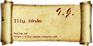 Illy Jónás névjegykártya